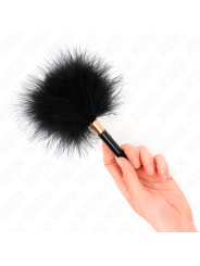 Kink - Piume Tickle In Metallo Oro Nero 18 Cm - KINK IMPACT & TOUCH - Fruste e Sculacciatori | erosidea.com