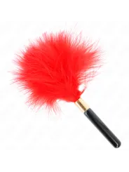 Kink - Piume Tickle In Metallo Oro Rosso 18 Cm - KINK IMPACT & TOUCH - Fruste e Sculacciatori | erosidea.com