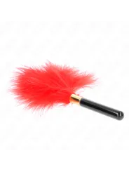 Kink - Piume Tickle In Metallo Oro Rosso 18 Cm - KINK IMPACT & TOUCH - Fruste e Sculacciatori | erosidea.com