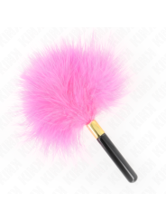 Kink - Piume Tickle In Metallo Oro Fucsia 18 Cm - KINK IMPACT & TOUCH - Fruste e Sculacciatori | erosidea.com