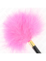Kink - Piume Tickle In Metallo Oro Fucsia 18 Cm - KINK IMPACT & TOUCH - Fruste e Sculacciatori | erosidea.com