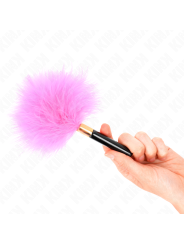 Kink - Piume Tickle In Metallo Oro Fucsia 18 Cm - KINK IMPACT & TOUCH - Fruste e Sculacciatori | erosidea.com
