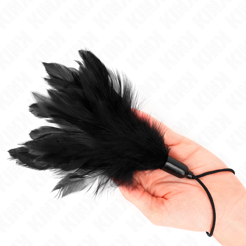 Kink - Piume Tickle Con Manico In Corda Base In Plastica 15 Cm - KINK IMPACT & TOUCH - Fruste e Sculacciatori | erosidea.com