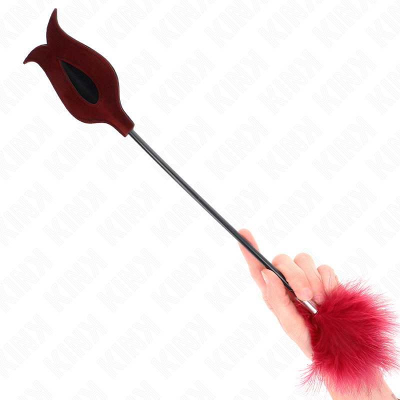 Kink - Piume Sollecitanti Con Pagaia A Forma Di Rosa 8 Cm - KINK IMPACT & TOUCH - Fruste e Sculacciatori | erosidea.com