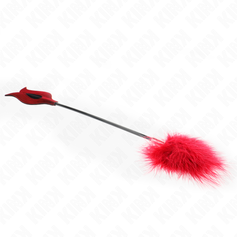 Kink - Piume Sollecitanti Con Pagaia A Forma Di Rosa 8 Cm - KINK IMPACT & TOUCH - Fruste e Sculacciatori | erosidea.com