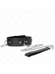 Kink - Collana Con Guinzaglio 65 Cm 3 Modello Anelli 2 Regolabile 36-43 Cm X 5 Cm - KINK COLLAR & GAG - Collari e Guinzagli | erosidea.com