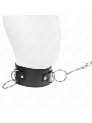 Kink - Collana Con Guinzaglio 65 Cm 3 Modello Anelli 2 Regolabile 36-43 Cm X 5 Cm - KINK COLLAR & GAG - Collari e Guinzagli | erosidea.com