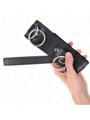 Kink - Collana Con Guinzaglio 65 Cm 3 Modello Anelli 2 Regolabile 36-43 Cm X 5 Cm - KINK COLLAR & GAG - Collari e Guinzagli | erosidea.com