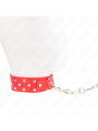 Kink - Collana Con Cinturino Ad Anello Rivetto Con Cintura 65 Cm Rosso Regolabile 36-50 Cm X 38 Cm - KINK COLLAR & GAG - Bondage | erosidea.com