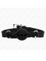 Kink - Bavaglio In Silicone Intero 55 X 2 Cm Con Sfera Da 4 Cm Misura S Nero Regolabile 35-51 Cm - KINK COLLAR & GAG - Ball Gag e Bavagli | erosidea.com