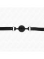 Kink - Bavaglio In Silicone Intero 55 X 2 Cm Con Sfera Da 4 Cm Misura S Nero Regolabile 35-51 Cm - KINK COLLAR & GAG - Ball Gag e Bavagli | erosidea.com