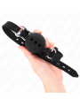 Kink - Bavaglio In Silicone Intero 55 X 2 Cm Con Sfera Da 45 Cm Misura M Nero Regolabile 35-51 Cm - KINK COLLAR & GAG - Ball Gag e Bavagli | erosidea.com