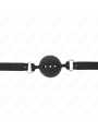 Kink - Bavaglio In Silicone Intero 55 X 2 Cm Con Sfera Da 45 Cm Misura M Nero Regolabile 35-51 Cm - KINK COLLAR & GAG - Ball Gag e Bavagli | erosidea.com