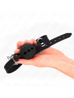 Kink - Bavaglio Sfera Traspirante 4 Cm Con Doppio Rivetto In Cuoio 625 X 25 Cm Regolabile 42-58 Cm - - Ball Gag e Bavagli | erosidea.com
