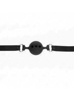 Kink - Bavaglio Sfera Traspirante 4 Cm Con Doppio Rivetto In Cuoio 625 X 25 Cm Regolabile 42-58 Cm - - Ball Gag e Bavagli | erosidea.com