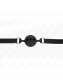 Kink - Bavaglio In Silicone Intero 55 X 2 Cm Con Sfera Da 5 Cm Misura L Nero Regolabile 35-51 Cm - KINK COLLAR & GAG - Ball Gag e Bavagli | erosidea.com
