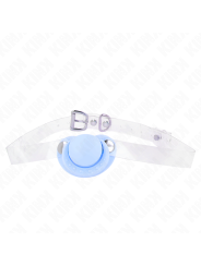 Kink - Bavaglio A Forma Di Ciuccio Azzurro 5.5 X 4 Cm Regolabile 43-60 Cm - KINK COLLAR & GAG - Ball Gag e Bavagli | erosidea.com