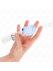 Kink - Bavaglio A Forma Di Ciuccio Azzurro 5.5 X 4 Cm Regolabile 43-60 Cm - KINK COLLAR & GAG - Ball Gag e Bavagli | erosidea.com