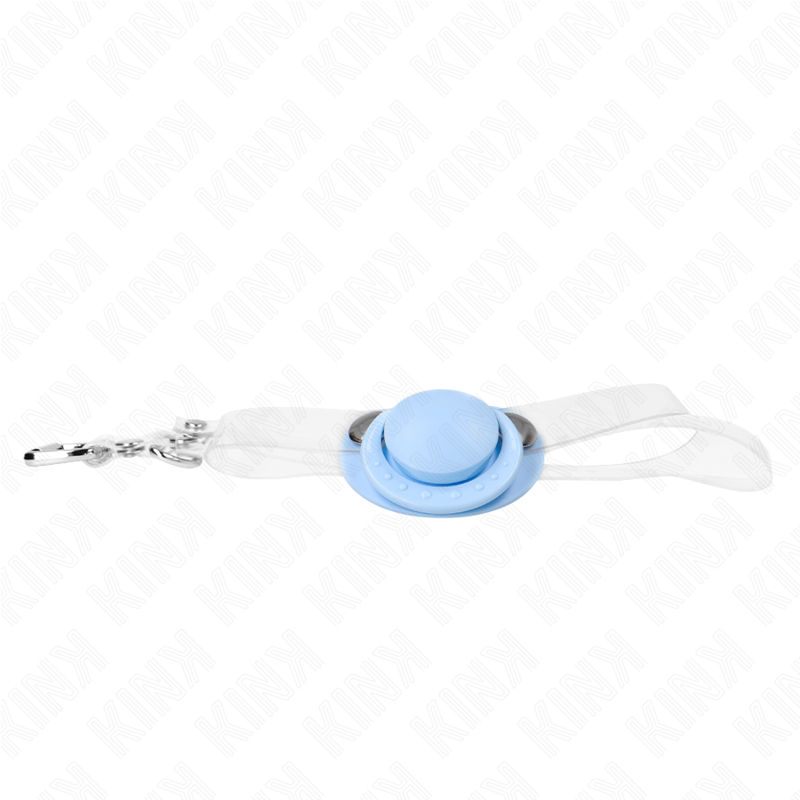 Kink - Bavaglio A Forma Di Ciuccio Azzurro 5.5 X 4 Cm Regolabile 43-60 Cm - KINK COLLAR & GAG - Ball Gag e Bavagli | erosidea.com
