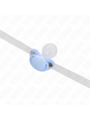 Kink - Bavaglio A Forma Di Ciuccio Azzurro 5.5 X 4 Cm Regolabile 43-60 Cm - KINK COLLAR & GAG - Ball Gag e Bavagli | erosidea.com