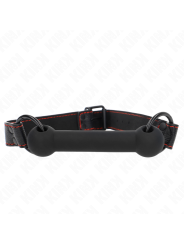 Kink - Bone Gag Con Cinturino In Similpelle Nero Regolabile 41-57 Cm - KINK COLLAR & GAG - Ball Gag e Bavagli | erosidea.com
