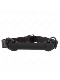 Kink - Palla Traspirante Bavaglio 4 Cm Con Doppio Rivetto Rosso 625 X 25 Cm Regolabile 42-58 Cm - KINK COLLAR & GAG - Ball Gag e Bavagli | erosidea.com