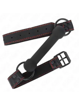 Kink - Palla Traspirante Bavaglio 4 Cm Con Doppio Rivetto Rosso 625 X 25 Cm Regolabile 42-58 Cm - KINK COLLAR & GAG - Ball Gag e Bavagli | erosidea.com