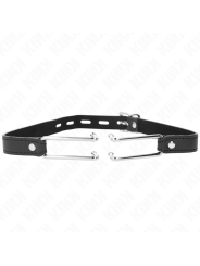 Kink - Gancio In Metallo 11.5 Cm Con Cinturino In Similpelle Regolabile 39-58 Cm X 2 Cm - KINK COLLAR & GAG - Bondage | erosidea.com