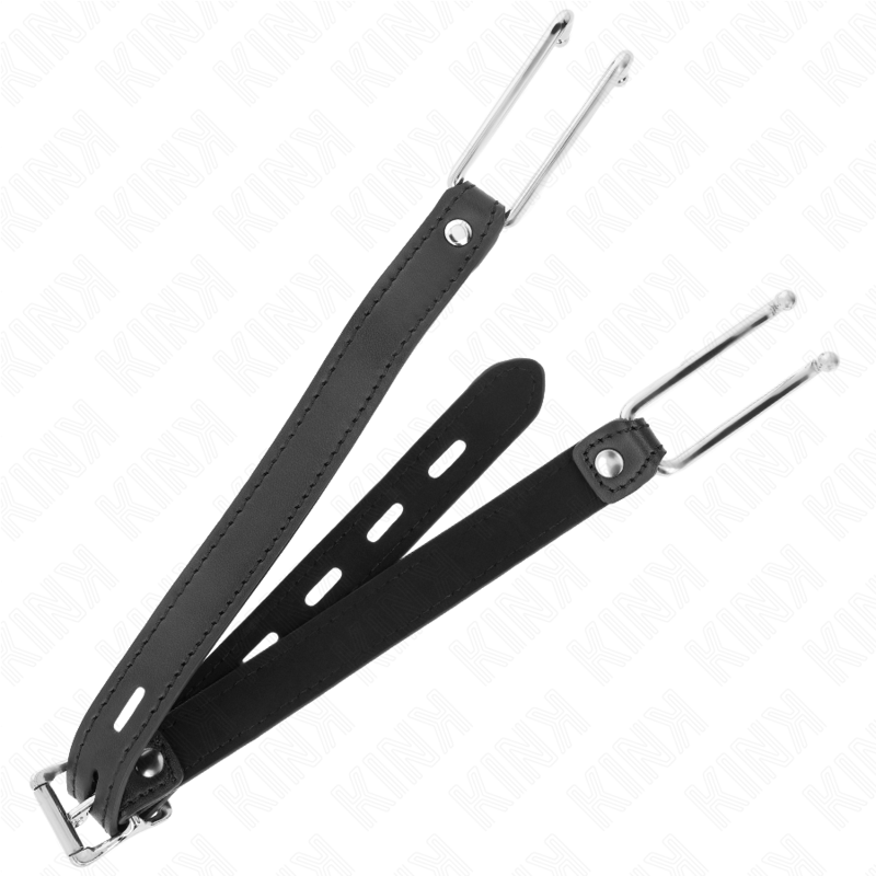 Kink - Gancio In Metallo 11.5 Cm Con Cinturino In Similpelle Regolabile 39-58 Cm X 2 Cm - KINK COLLAR & GAG - Bondage | erosidea.com