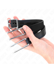 Kink - Gancio In Metallo 11.5 Cm Con Cinturino In Similpelle Regolabile 39-58 Cm X 2 Cm - KINK COLLAR & GAG - Bondage | erosidea.com