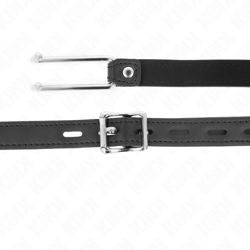 Kink - Gancio In Metallo 11.5 Cm Con Cinturino In Similpelle Regolabile 39-58 Cm X 2 Cm - KINK COLLAR & GAG - Bondage | erosidea.com