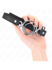 Kink - Bavaglio Con O-Ring Multipli 5 Cm Nero 63 X 25 Cm - KINK COLLAR & GAG - Ball Gag e Bavagli | erosidea.com