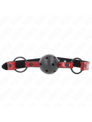 Kink - Palla In Similpelle Lucida 4.5 Cm Gag 63.5 X 2 Cm Regolabile 41 X 59 Cm - KINK COLLAR & GAG - Ball Gag e Bavagli | erosidea.com