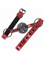 Kink - Palla In Similpelle Lucida 4.5 Cm Gag 63.5 X 2 Cm Regolabile 41 X 59 Cm - KINK COLLAR & GAG - Ball Gag e Bavagli | erosidea.com