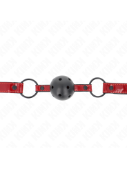 Kink - Palla In Similpelle Lucida 4.5 Cm Gag 63.5 X 2 Cm Regolabile 41 X 59 Cm - KINK COLLAR & GAG - Ball Gag e Bavagli | erosidea.com