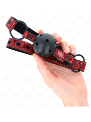 Kink - Palla In Similpelle Lucida 4.5 Cm Gag 63.5 X 2 Cm Regolabile 41 X 59 Cm - KINK COLLAR & GAG - Ball Gag e Bavagli | erosidea.com