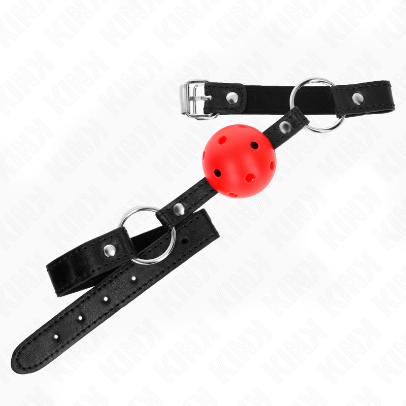 Kink - Palla Cava Dura Rossa 45 Cm Modello Gag 1 635 X 2 Cm - KINK COLLAR & GAG - Ball Gag e Bavagli | erosidea.com
