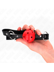 Kink - Palla Cava Dura Rossa 45 Cm Modello Gag 1 635 X 2 Cm - KINK COLLAR & GAG - Ball Gag e Bavagli | erosidea.com