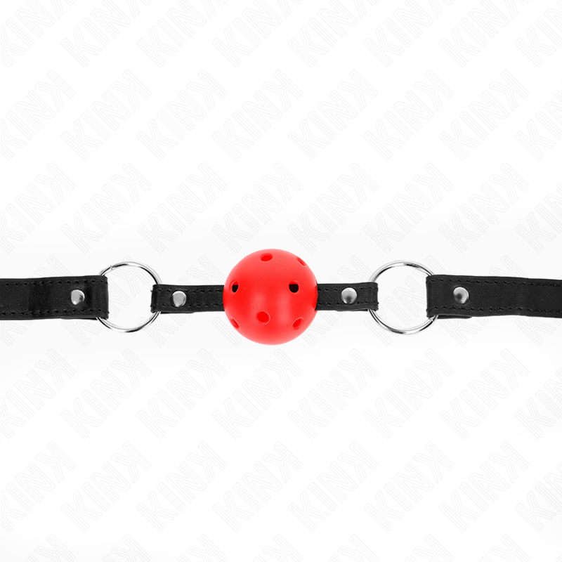 Kink - Palla Cava Dura Rossa 45 Cm Modello Gag 1 635 X 2 Cm - KINK COLLAR & GAG - Ball Gag e Bavagli | erosidea.com