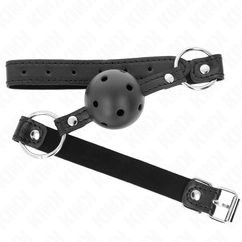 Kink - Sfera Cava Dura Nera 45 Cm Modello Gag 1 635 X 2 Cm - KINK COLLAR & GAG - Ball Gag e Bavagli | erosidea.com