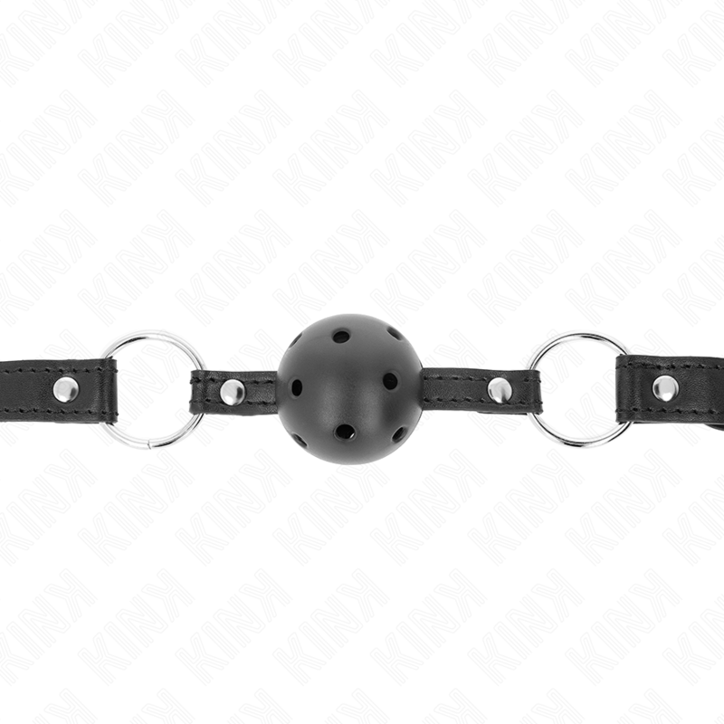 Kink - Sfera Cava Dura Nera 45 Cm Modello Gag 1 635 X 2 Cm - KINK COLLAR & GAG - Ball Gag e Bavagli | erosidea.com