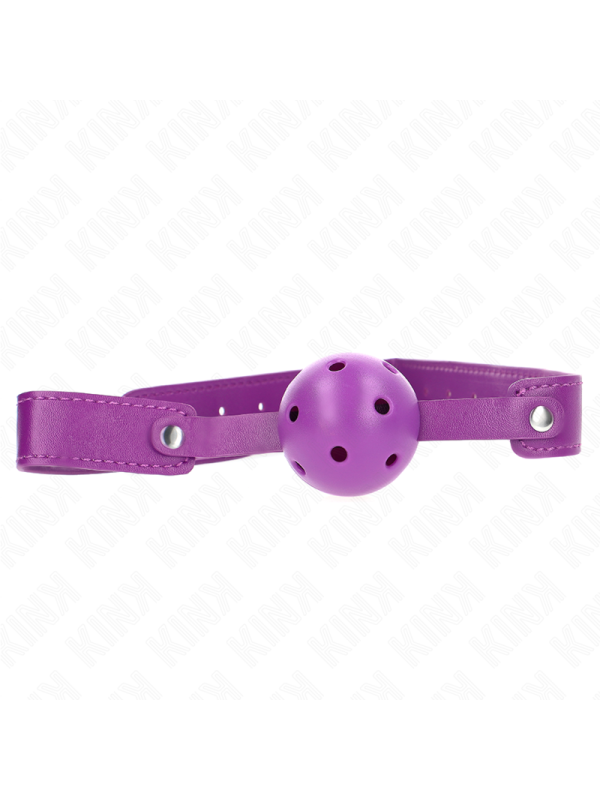 Kink - Palla Traspirante Viola 4.5 Cmgag 65 X 2.5 Cm - KINK COLLAR & GAG - Ball Gag e Bavagli | erosidea.com