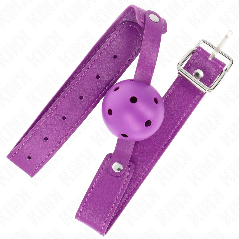 Kink - Palla Traspirante Viola 4.5 Cmgag 65 X 2.5 Cm - KINK COLLAR & GAG - Ball Gag e Bavagli | erosidea.com