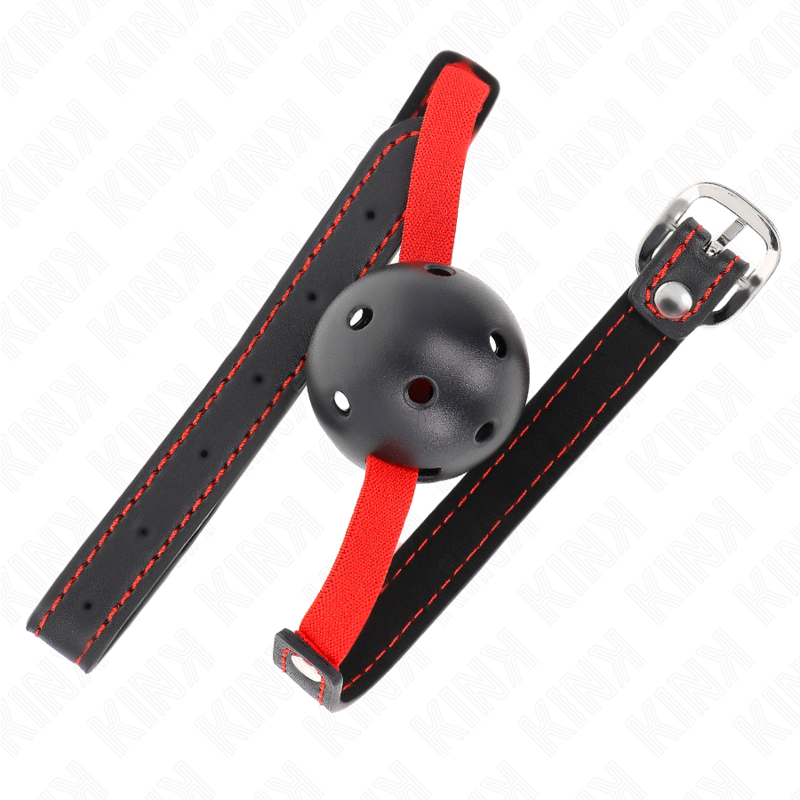 Kink - Bavaglio Hollow Hard Bocca 45 Cm Con Cintura Elastica 56 X 15 Cm - KINK COLLAR & GAG - Ball Gag e Bavagli | erosidea.com