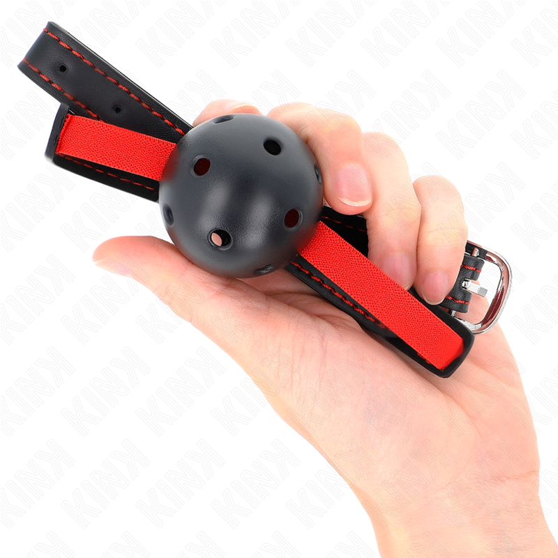 Kink - Bavaglio Hollow Hard Bocca 45 Cm Con Cintura Elastica 56 X 15 Cm - KINK COLLAR & GAG - Ball Gag e Bavagli | erosidea.com
