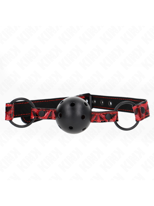 Kink - Palla Con Motivo A Diamanti 4.5 Cm Gag Modello 2 64.5 Cm Regolabile 42-60 Cm - KINK COLLAR & GAG - Ball Gag e Bavagli | erosidea.com