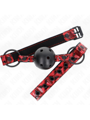 Kink - Palla Con Motivo A Diamanti 4.5 Cm Gag Modello 2 64.5 Cm Regolabile 42-60 Cm - KINK COLLAR & GAG - Ball Gag e Bavagli | erosidea.com