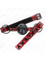 Kink - Palla Con Motivo A Diamanti 4.5 Cm Gag Modello 2 64.5 Cm Regolabile 42-60 Cm - KINK COLLAR & GAG - Ball Gag e Bavagli | erosidea.com
