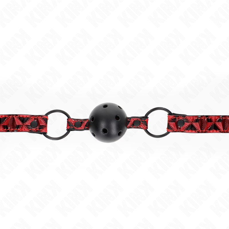 Kink - Palla Con Motivo A Diamanti 4.5 Cm Gag Modello 2 64.5 Cm Regolabile 42-60 Cm - KINK COLLAR & GAG - Ball Gag e Bavagli | erosidea.com