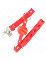Kink - Balla In Tpe 4 Cm Con Serratura Rojo 60 X 2 Cm - KINK COLLAR & GAG - Bondage | erosidea.com